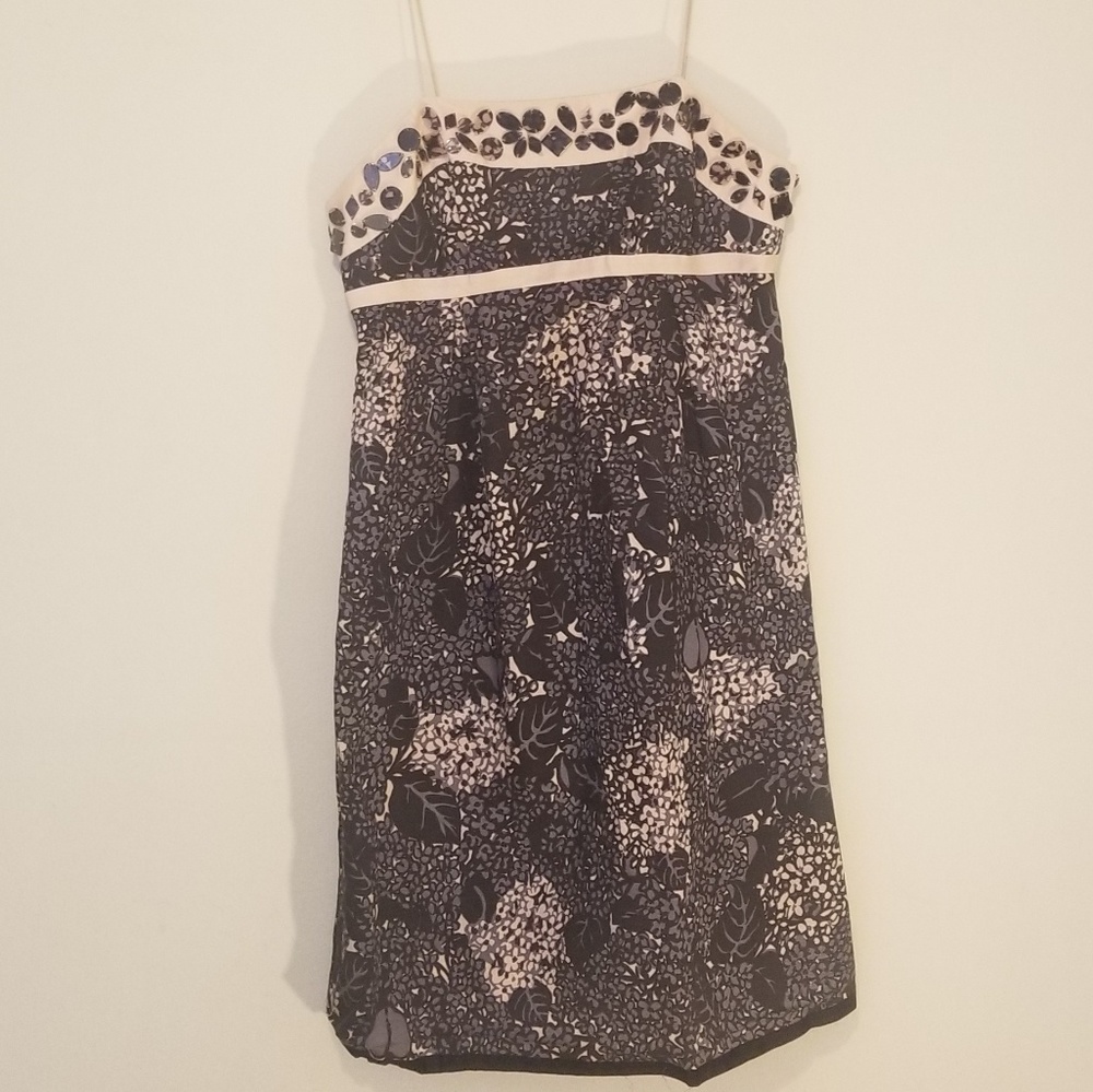 Rebecca Taylor silk embellished yoke slip dress